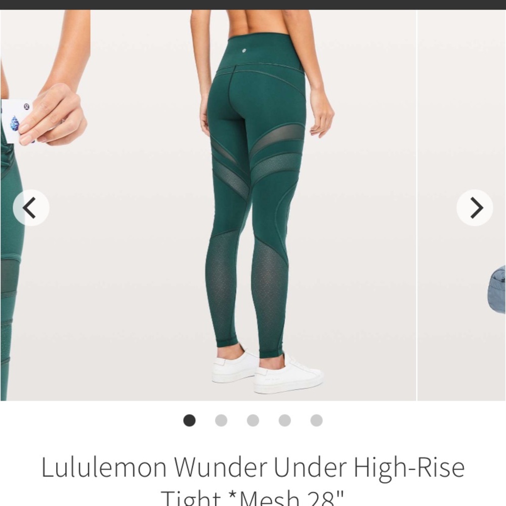 Lululemon Royal emerald size 6 mesh